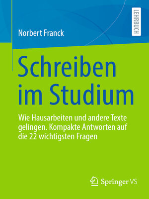 cover image of Schreiben im Studium